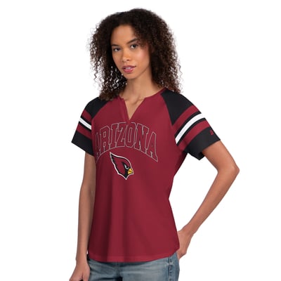  Arizona Cardinals Starter Women's Game On Notch Neck Raglan T-Shirt - Cardinal