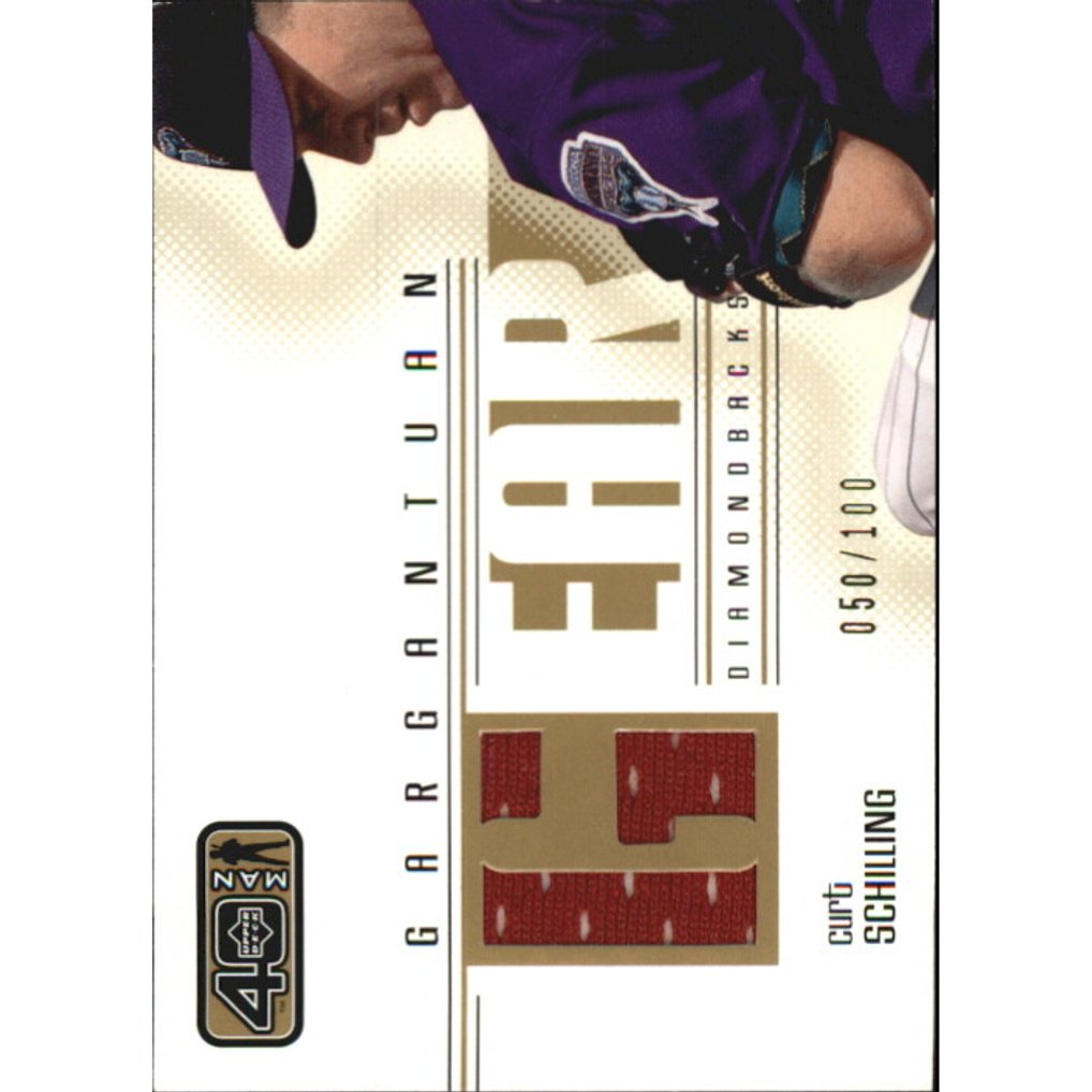 2002 Upper Deck 40-Man Gargantuan Gear Gold #GCS Curt Schilling