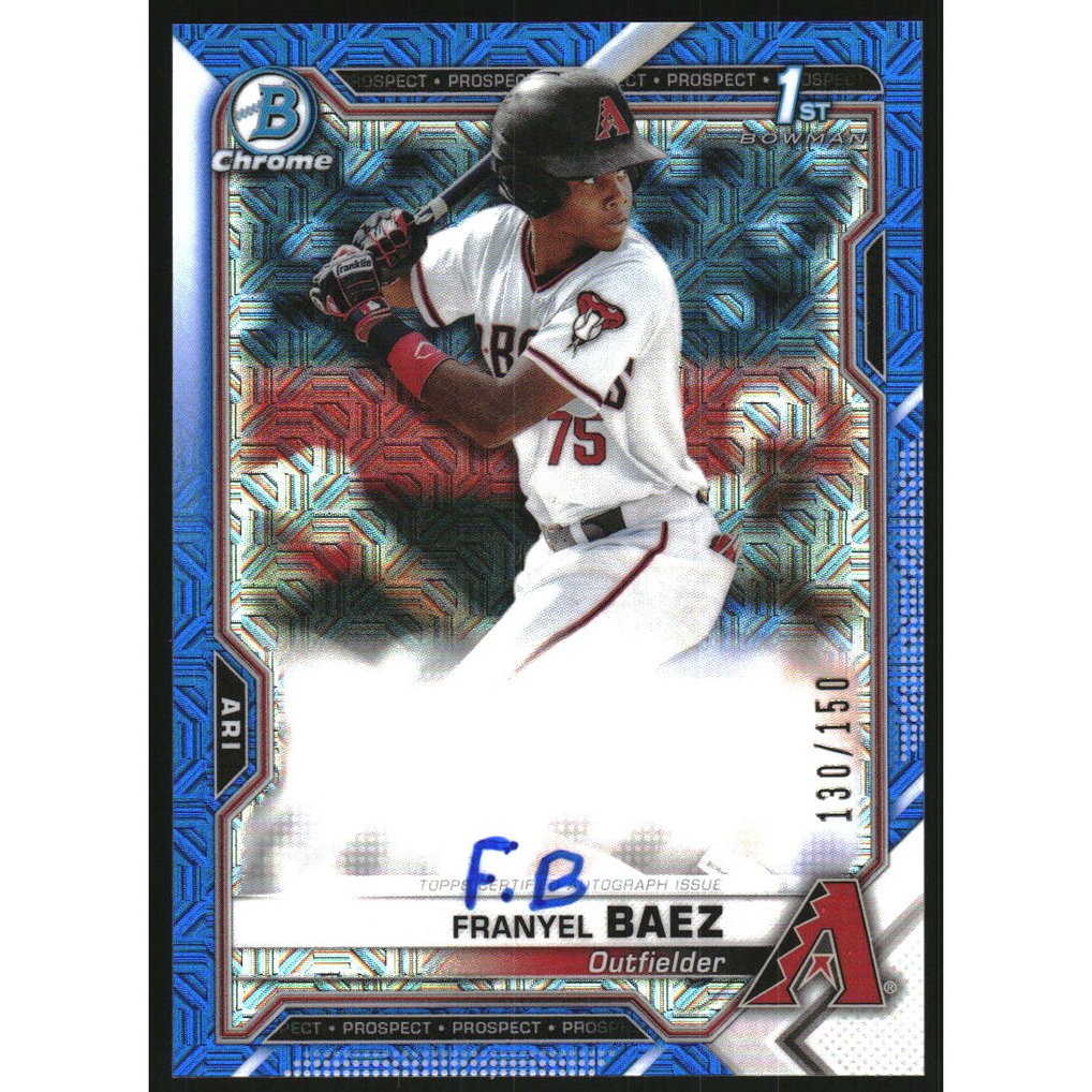 2021 Bowman Chrome Prospect Autographs HTA Choice Refractors #CPAFB Franyel Baez