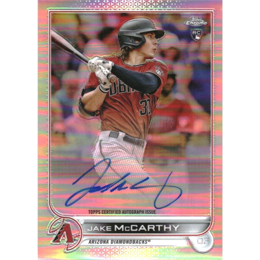 2022 Topps Chrome Rookie Autographs Refractors #RAJMC Jake McCarthy