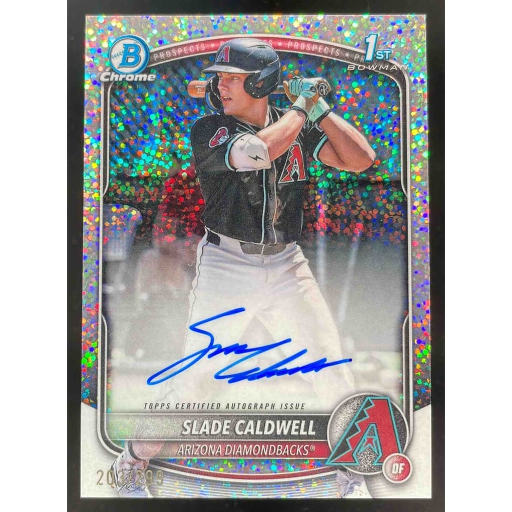 2025 Bowman Chrome Speckle Refractor #CPA-SC Slade Caldwell RC Auto /299