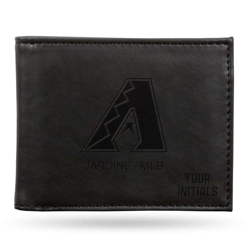 Arizona Diamondbacks Personalized Billfold Wallet - Black