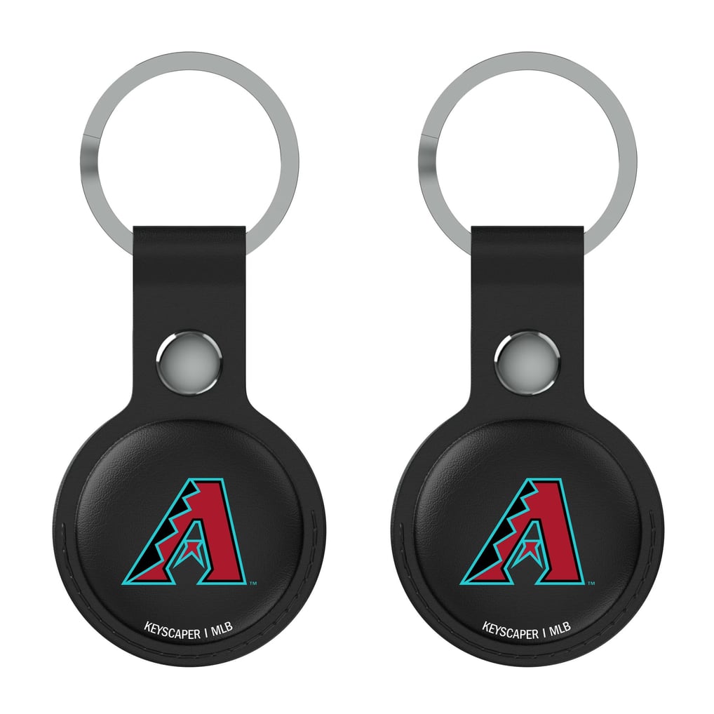 Arizona Diamondbacks Keyscaper Black Leatherette AirTag Holder 2-Pack