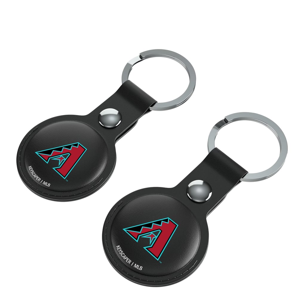 Arizona Diamondbacks Keyscaper Black Leatherette AirTag Holder 2-Pack