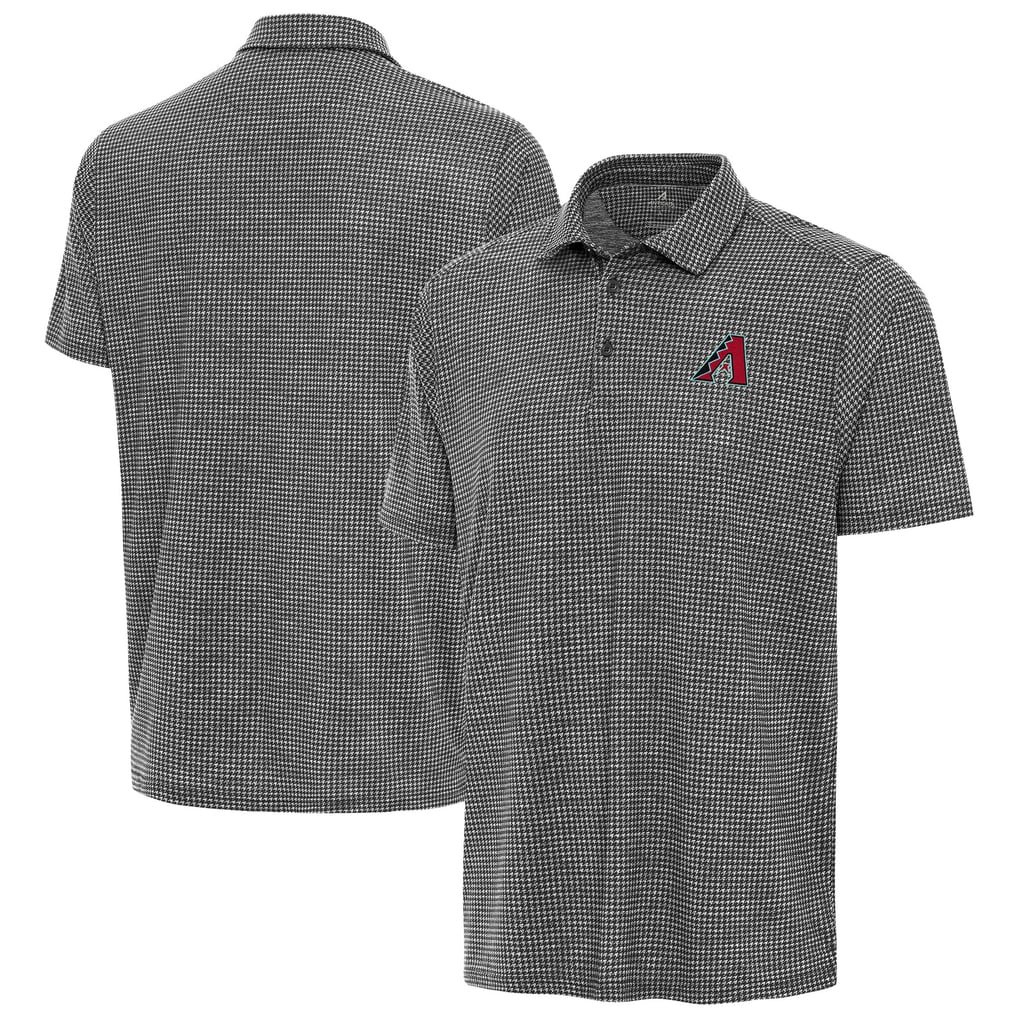 Arizona Diamondbacks Antigua Replica Polo - Heather Black