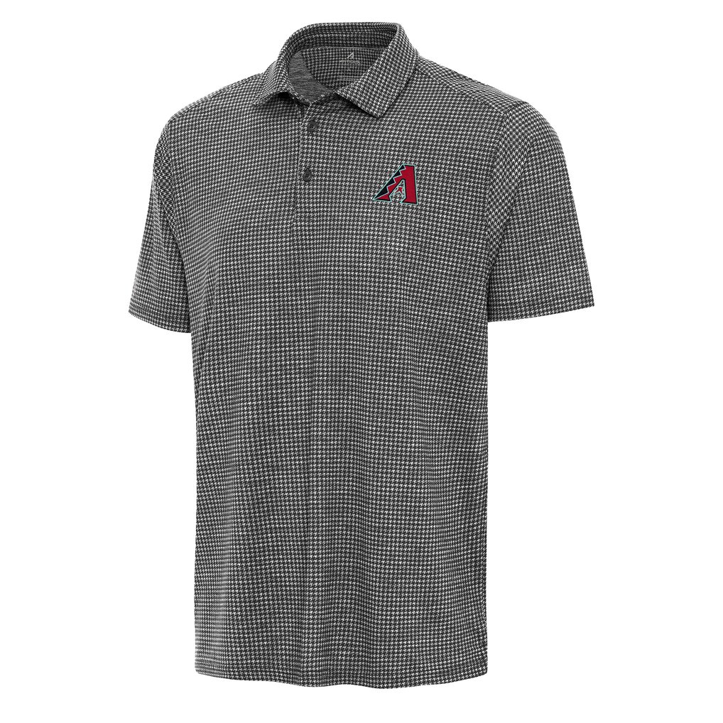 Arizona Diamondbacks Antigua Replica Polo - Heather Black