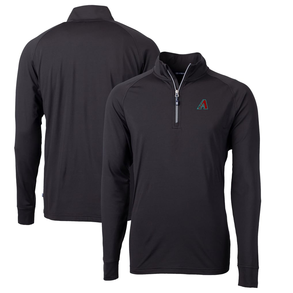  Arizona Diamondbacks Cutter & Buck Adapt Eco Knit Recycled Quarter-Zip Pullover Top - Black