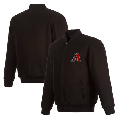  Arizona Diamondbacks JH Design Full-Zip Reversible Wool Jacket - Black