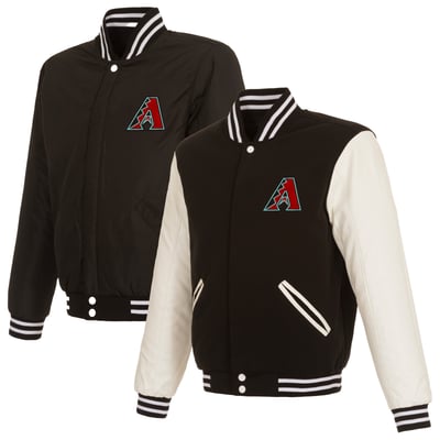  Arizona Diamondbacks JH Design Reversible Full-Snap Varsity Jacket - Black