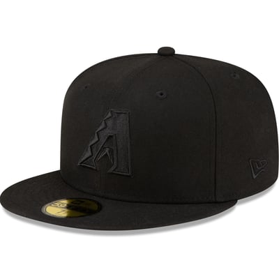  Arizona Diamondbacks New Era  Black on Black 59FIFTY Fitted Hat
