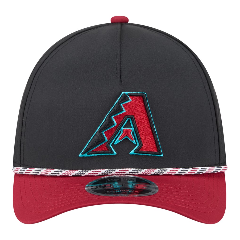 Arizona Diamondbacks New Era Rope M-Crown A-Frame 39THIRTY Flex Hat - Black/Red