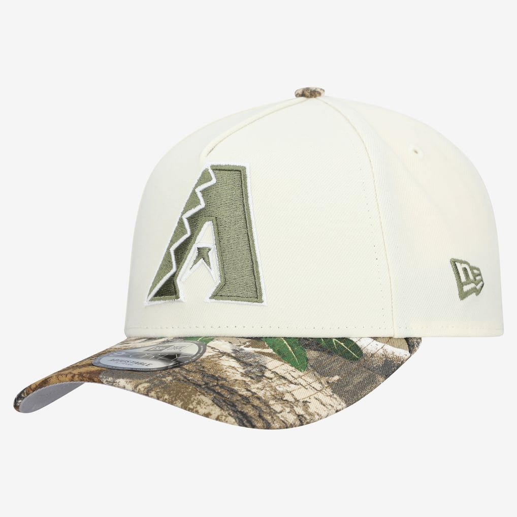 Arizona Diamondbacks New Era 9FORTY A-Frame Adjustable Hat - Cream/Realtree Camo
