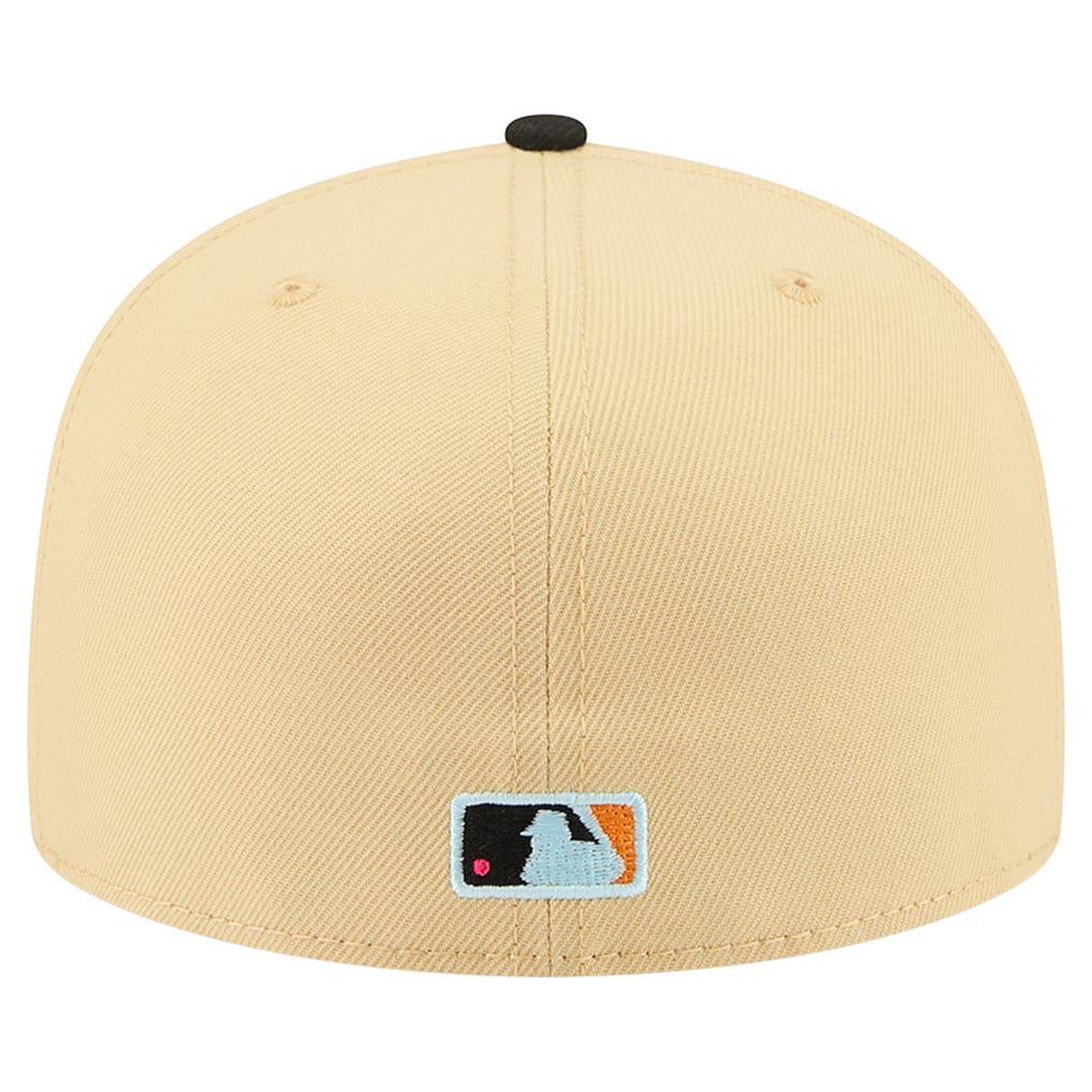 Arizona Diamondbacks New Era Two-Tone Embroidered Visor 59FIFTY Fitted Hat - Light Beige