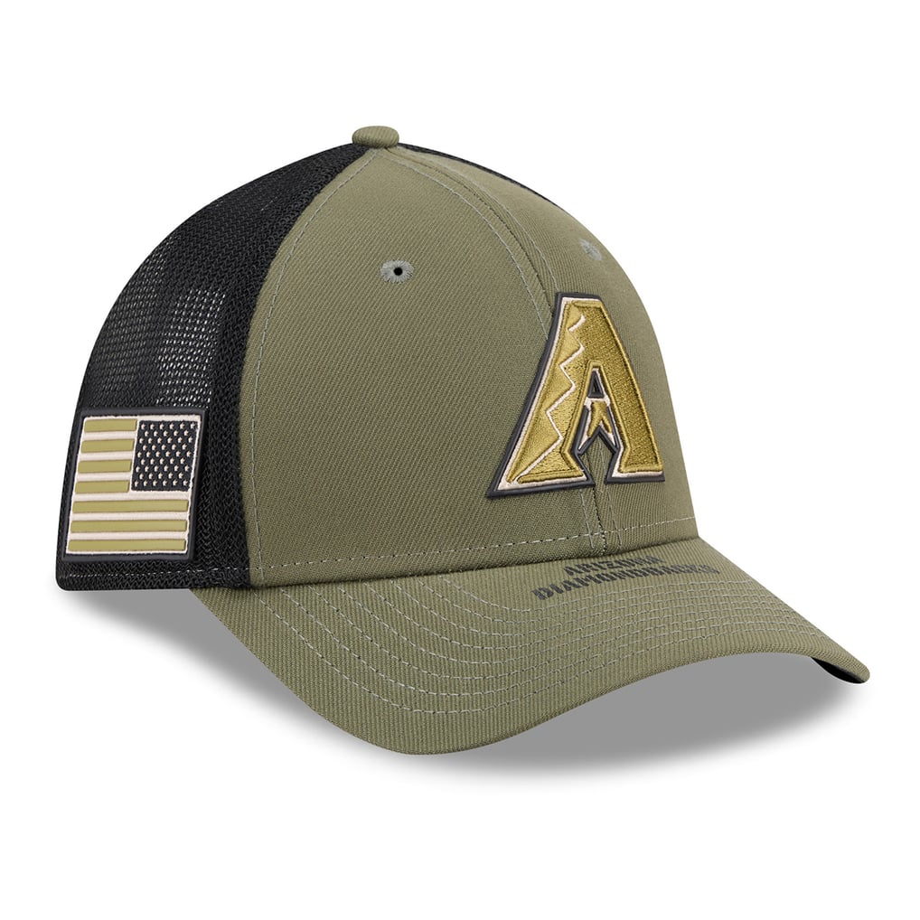  Arizona Diamondbacks New Era 2026 Armed Forces Day 39THIRTY M-Crown Flex Hat - Olive