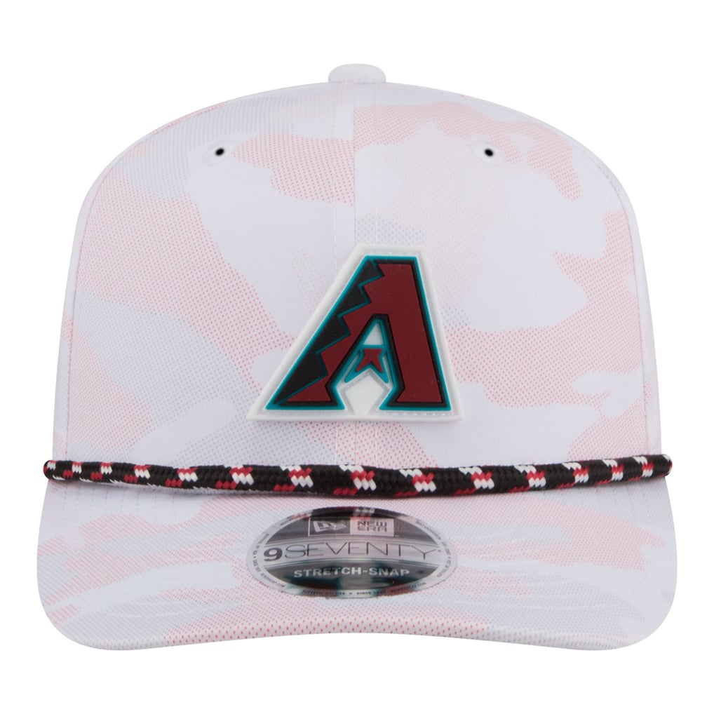  Arizona Diamondbacks New Era Camo Rope 9SEVENTY Adjustable Hat - White