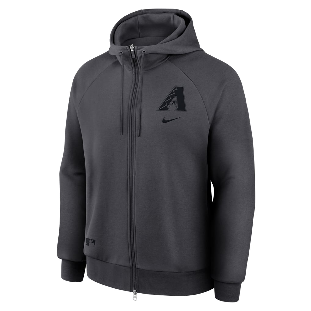 Arizona Diamondbacks Nike Authentic Collection Player Raglan Dri-FIT Full-Zip Hoodie - Anthracite