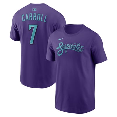 Corbin Carroll Arizona Diamondbacks Nike City Connect Name & Number T-Shirt - Purple
