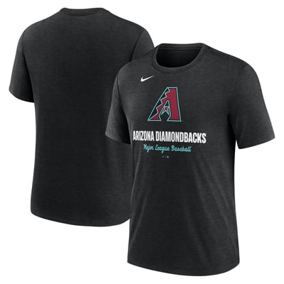 Arizona Diamondbacks Nike Logo Tri-Blend T-Shirt - Heather Black