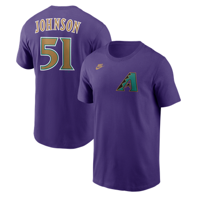 Randy Johnson Arizona Diamondbacks Nike Cooperstown Collection Name & Number T-Shirt - Purple