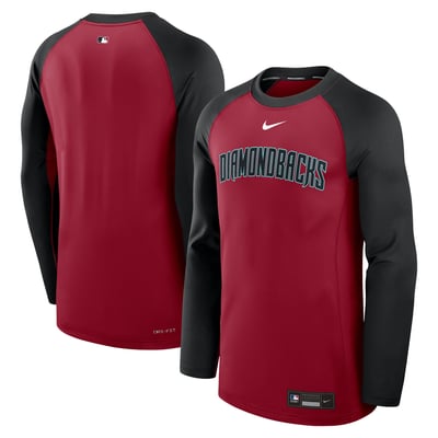 Arizona Diamondbacks Nike Authentic Collection Game Time Raglan Dri-FIT Long Sleeve T-Shirt - Red/Black