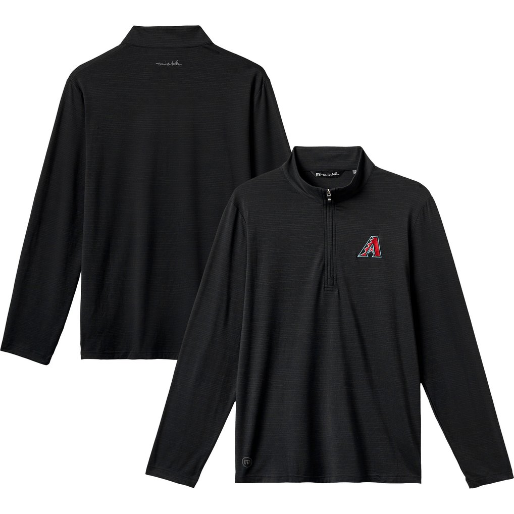 Arizona Diamondbacks TravisMathew The Heater Quarter-Zip Pullover Top - Black