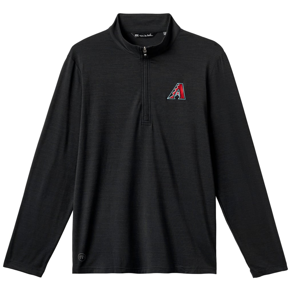 Arizona Diamondbacks TravisMathew The Heater Quarter-Zip Pullover Top - Black