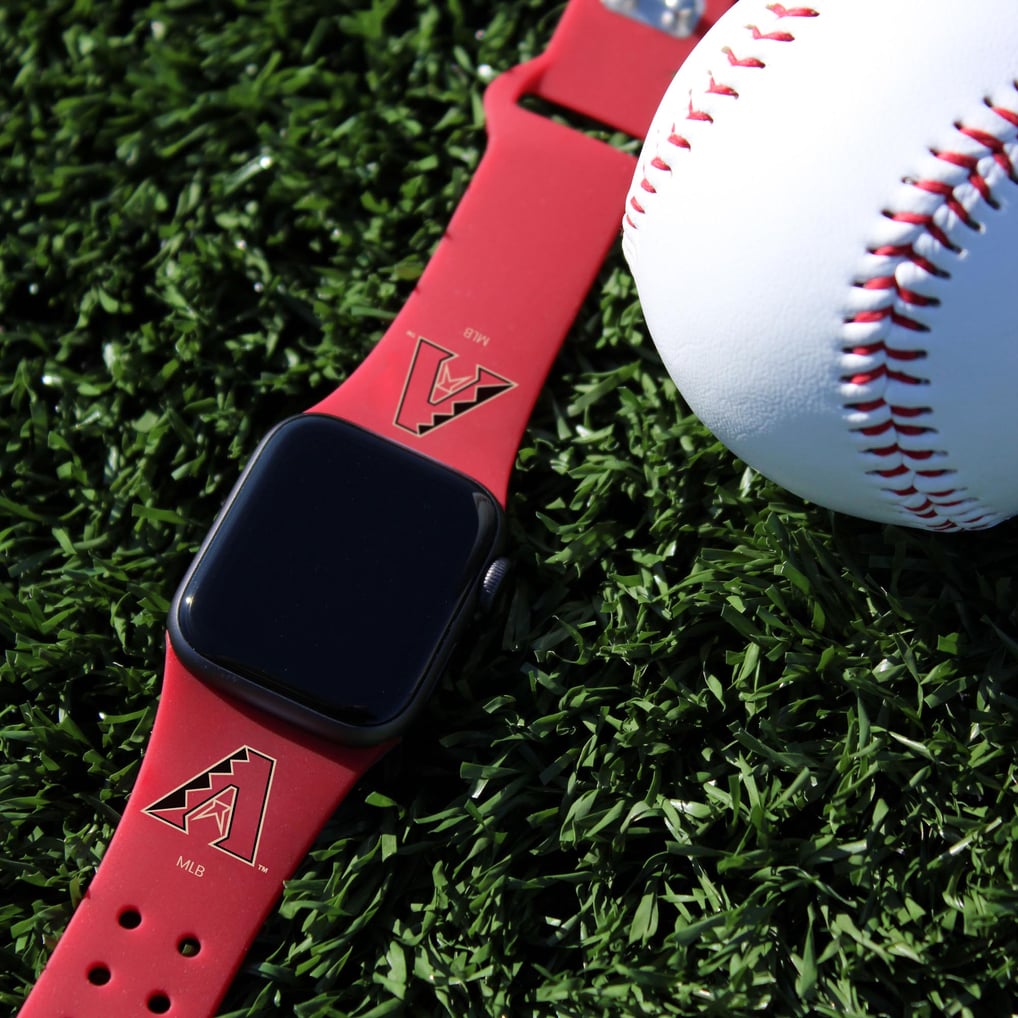 Arizona Diamondbacks Logo Silicone Apple Watch Band - Red