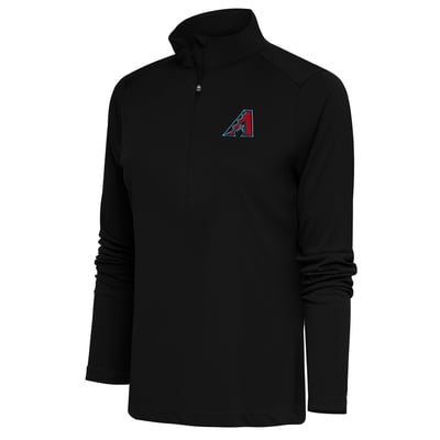  Arizona Diamondbacks Antigua Women's  Tribute Half-Zip Pullover Top – Black