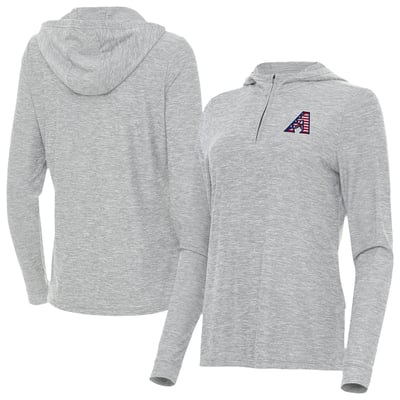Arizona Diamondbacks Antigua Women's Daybreak Quarter-Zip Hoodie - Heather Gray