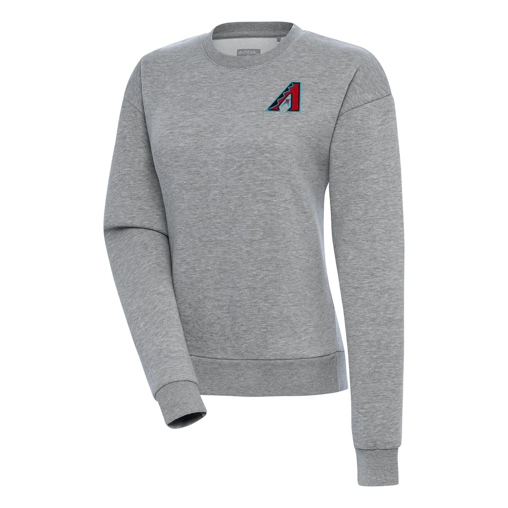  Arizona Diamondbacks Antigua Women's  Victory Crewneck Pullover Sweatshirt – Heather Gray