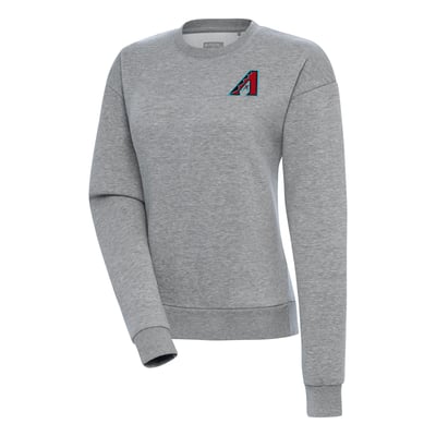 Arizona Diamondbacks Antigua Women's  Victory Crewneck Pullover Sweatshirt – Heather Gray