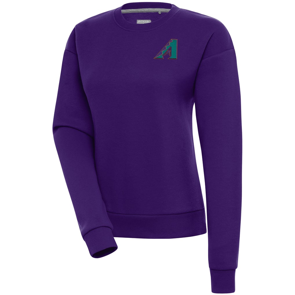  Arizona Diamondbacks Antigua Women's Cooperstown Victory Crewneck Pullover Sweatshirt - Purple