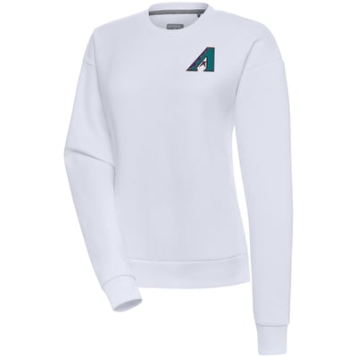  Arizona Diamondbacks Antigua Women's Cooperstown Victory Crewneck Pullover Sweatshirt - White
