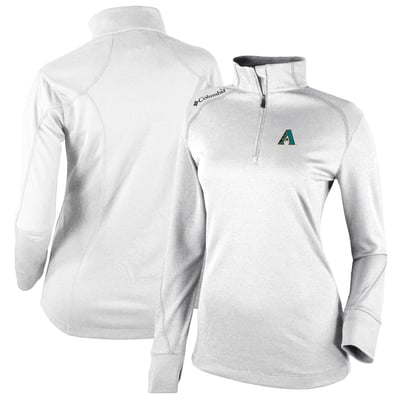 Arizona Diamondbacks Columbia Women's Cooperstown Collection Shotgun 2.0 Omni-Wick Quarter-Zip Top - White