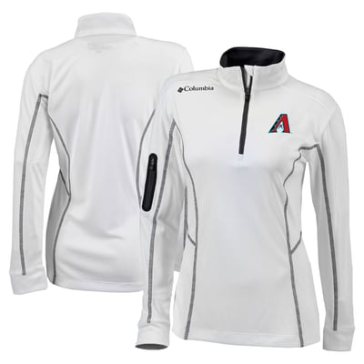 Arizona Diamondbacks Columbia Women's Omni-Wick Shotgun Quarter-Zip Pullover Top - White