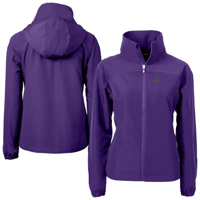  Arizona Diamondbacks Cutter & Buck Women's Charter Eco Recycled Full-Zip Jacket - Purple