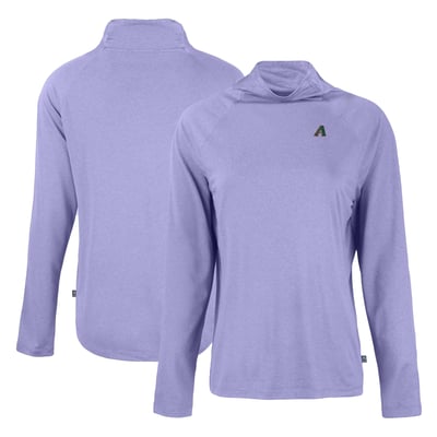Arizona Diamondbacks Cutter & Buck Women's Cooperstown Collection Coastline Epic Comfort Eco Recycled Funnel Neck Raglan Pullover Top - Purple