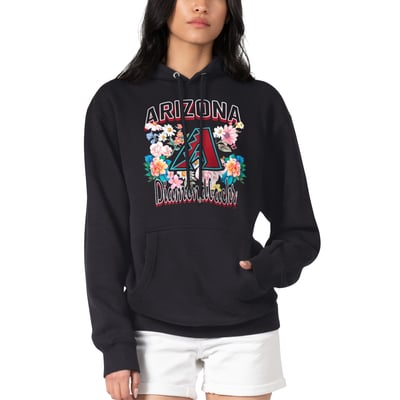 Arizona Diamondbacks G-III 4Her by Carl Banks Women's Flowers Graphic Pullover Hoodie - Black