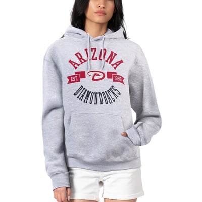 Arizona Diamondbacks G-III 4Her by Carl Banks Women's City Graphic Pullover Hoodie - Heather Gray