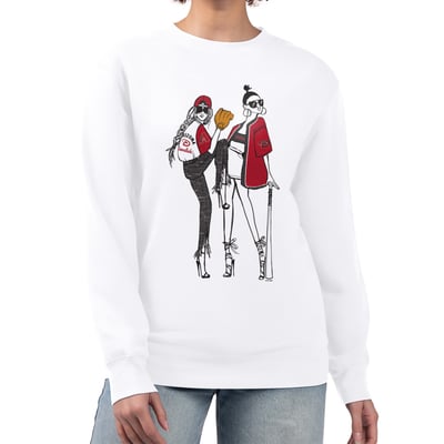 Arizona Diamondbacks G-III 4Her by Carl Banks Women's Baseball Girls Fleece Pullover Sweatshirt - White