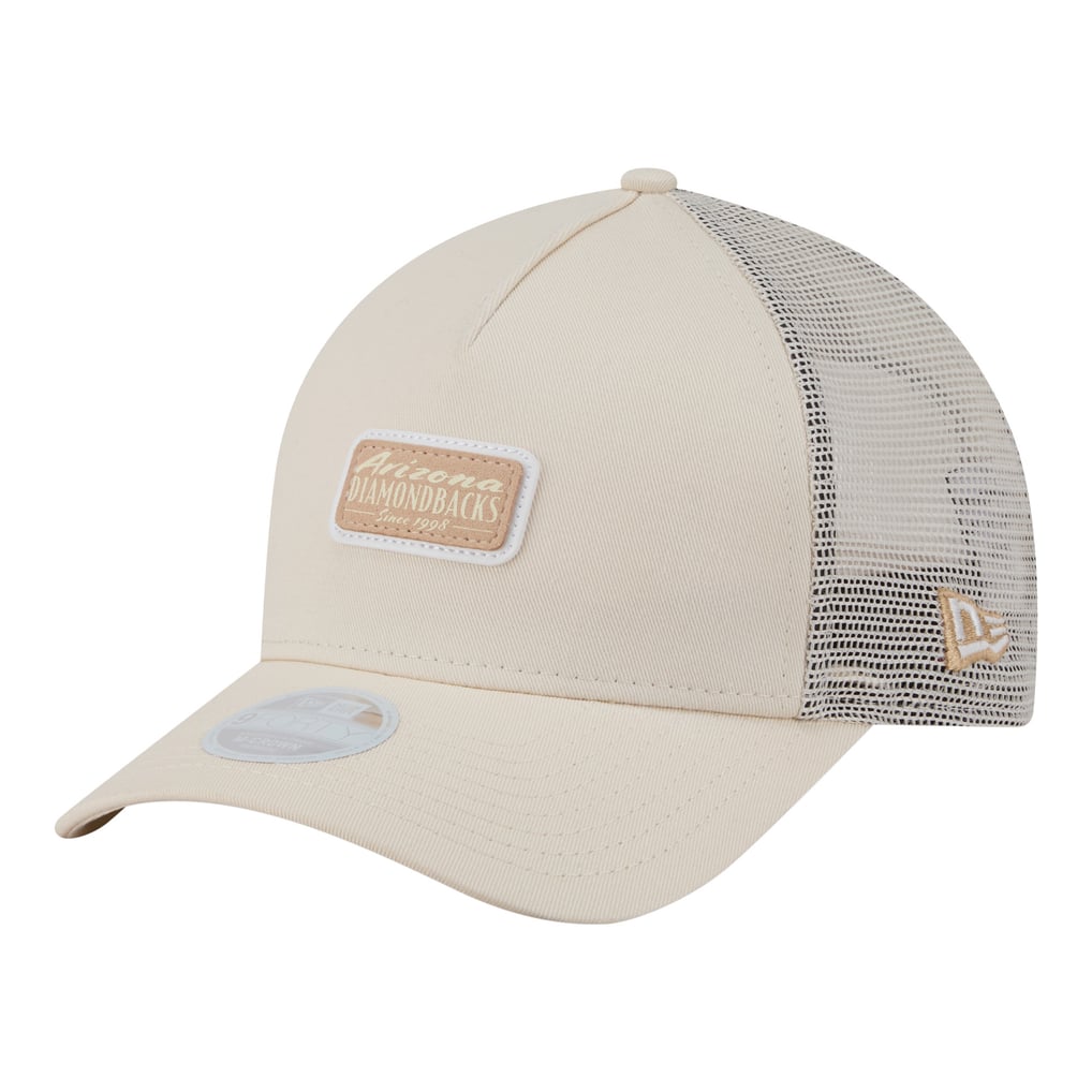 Arizona Diamondbacks New Era Women's Tonal Patch 9FORTY M-Crown A-Frame Trucker Adjustable Hat - Light Beige