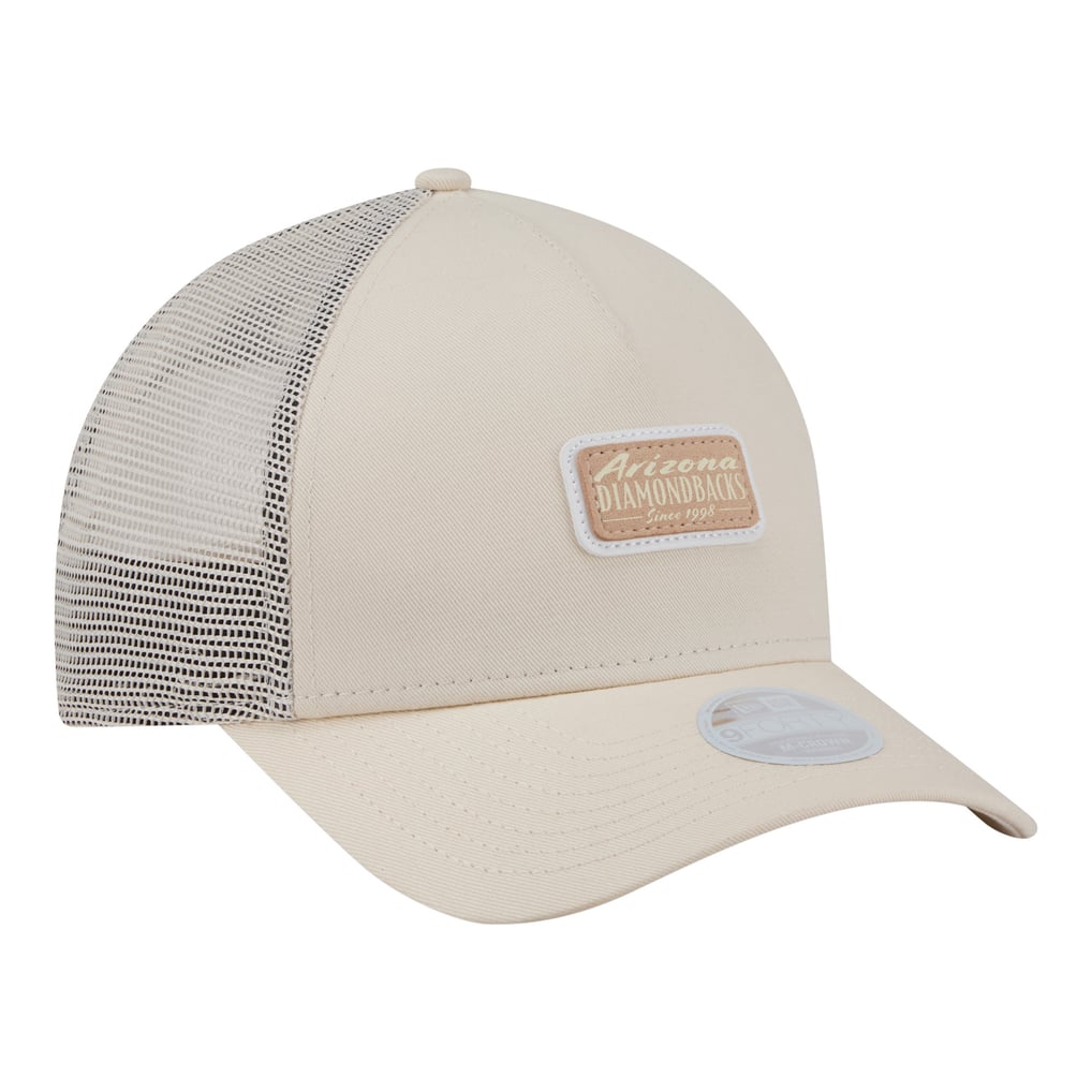 Arizona Diamondbacks New Era Women's Tonal Patch 9FORTY M-Crown A-Frame Trucker Adjustable Hat - Light Beige