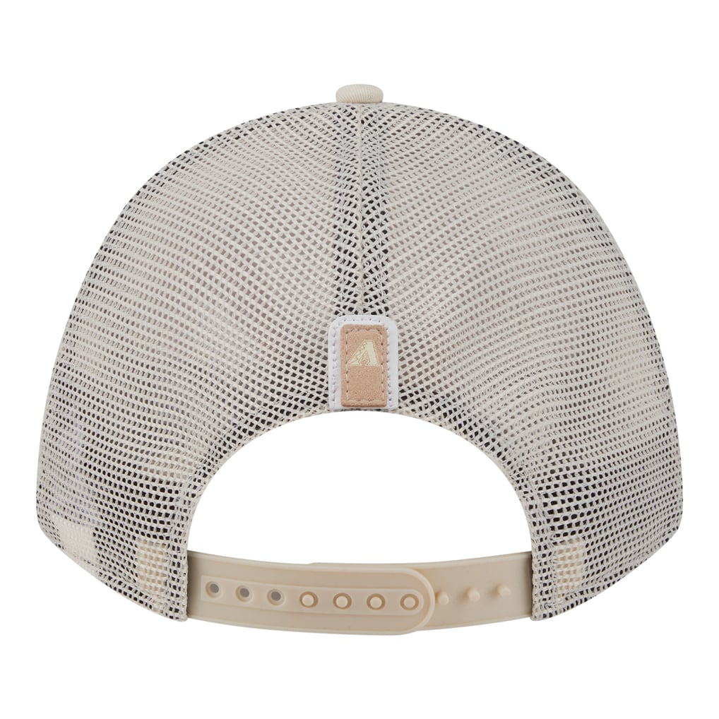 Arizona Diamondbacks New Era Women's Tonal Patch 9FORTY M-Crown A-Frame Trucker Adjustable Hat - Light Beige