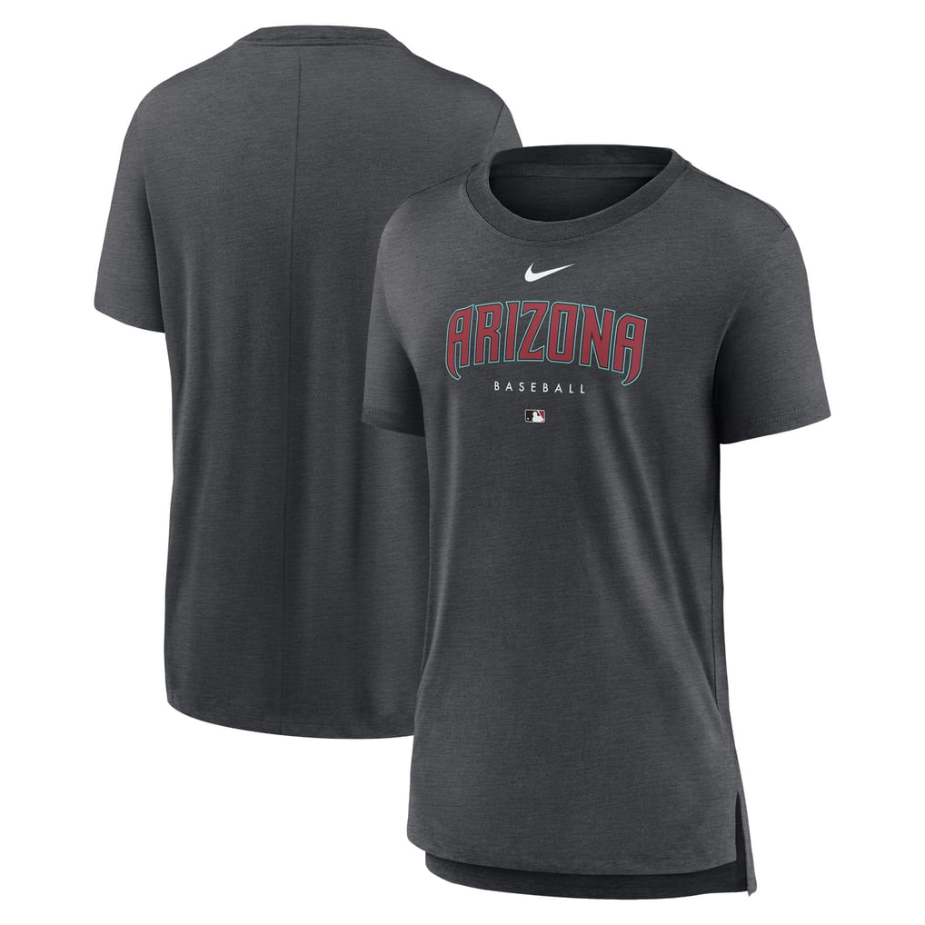 Arizona Diamondbacks Nike Women's Authentic Collection Early Work Tri-Blend T-Shirt - Heather Charcoal