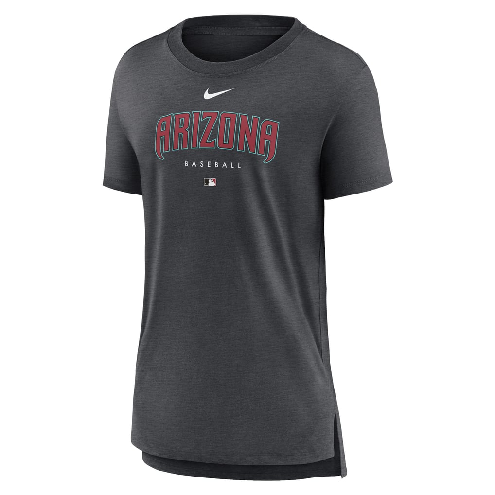 Arizona Diamondbacks Nike Women's Authentic Collection Early Work Tri-Blend T-Shirt - Heather Charcoal