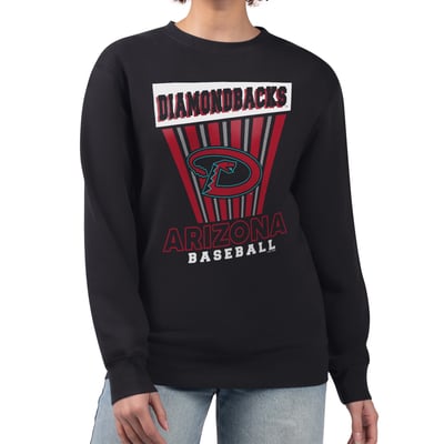  Arizona Diamondbacks Starter Women's Poster Print Pullover Sweatshirt - Black