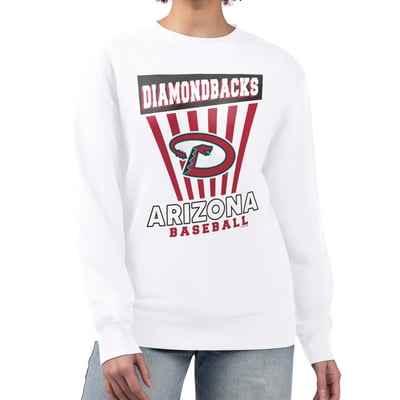 Arizona Diamondbacks Starter Women's Poster Print Team Fleece Pullover Sweatshirt - White
