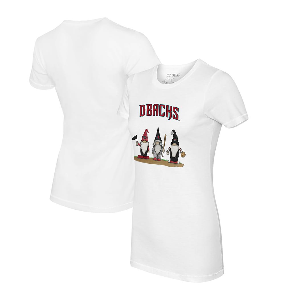 Arizona Diamondbacks Tiny Turnip Women's Gnomes T-Shirt - White