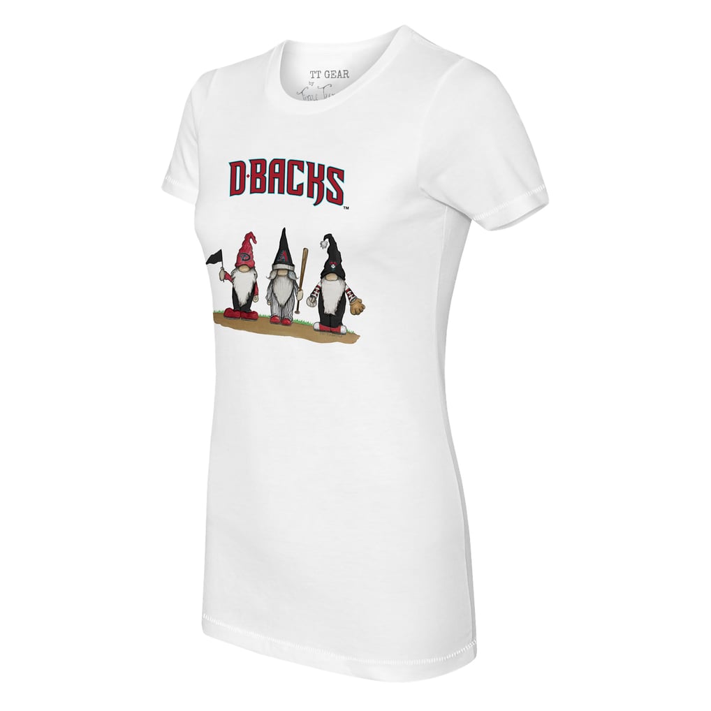 Arizona Diamondbacks Tiny Turnip Women's Gnomes T-Shirt - White