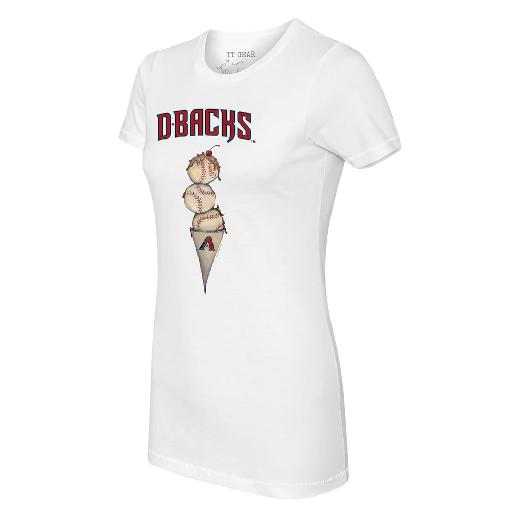 Arizona Diamondbacks Tiny Turnip Women's Triple Scoop T-Shirt - White